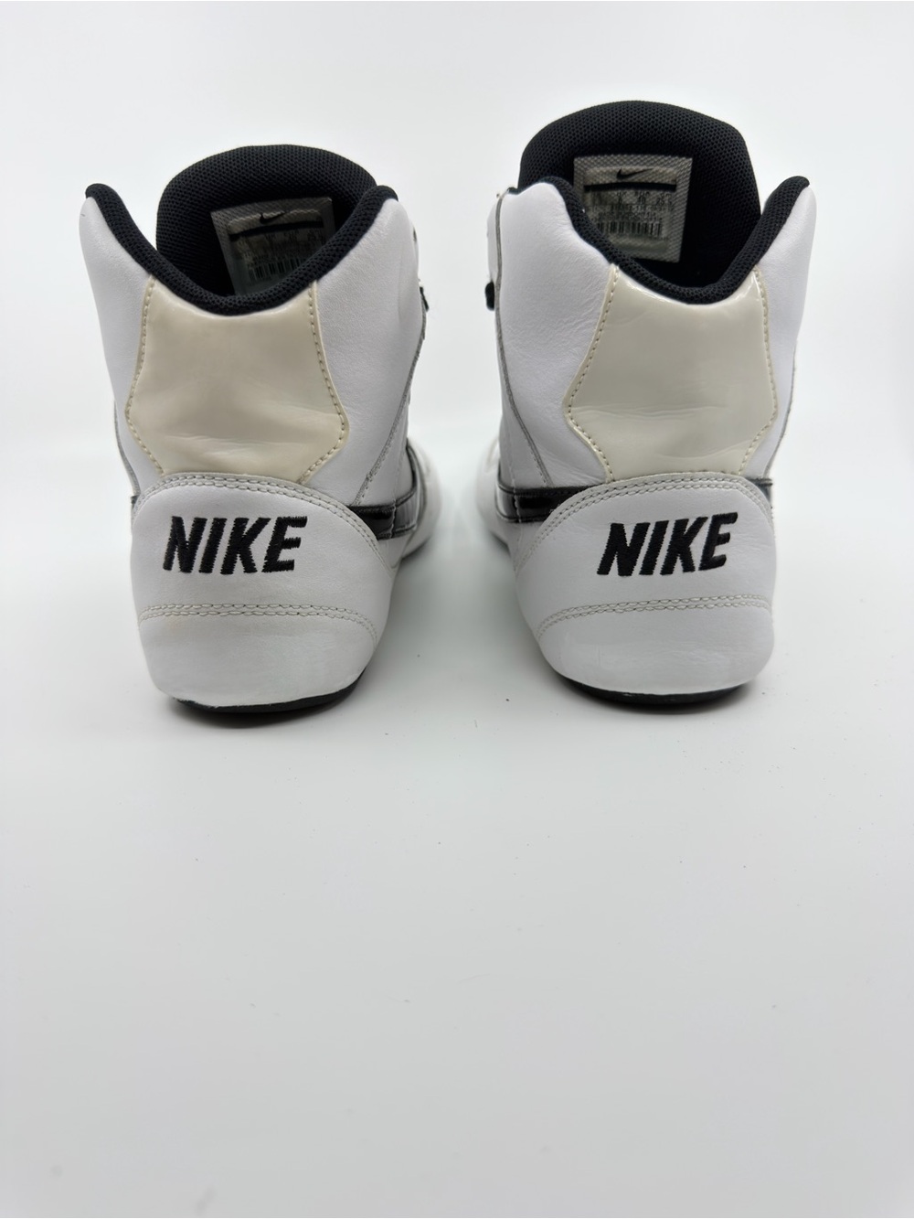 Vintage Nike Greco Supreme Wrestling Shoes Mens 8.5 White Black High Top Shoes - Picture 3 of 13